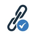 Backlink, checker icon. Simple editable vector design isolated on a white background Royalty Free Stock Photo