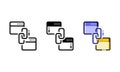 Backlink icon represented by browser and chain