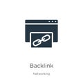 Backlink icon vector. Trendy flat backlink icon from networking collection isolated on white background. Vector illustration can Royalty Free Stock Photo