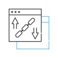 backlink line icon, outline symbol, vector illustration, concept sign