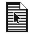 Backlink strategy paper icon, simple style