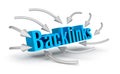 Backlinks 3d word concept on white