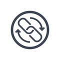 Backlinks Line Vector Glyph Icon