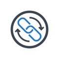 Backlinks Line Vector Glyph Icon