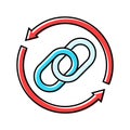backlinks seo color icon vector illustration Royalty Free Stock Photo