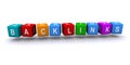 Backlinks word block on white