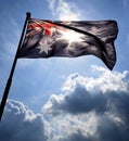 Backlit Australian flag