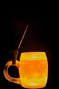 Backlit Beer Mug Royalty Free Stock Photo