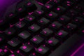Backlit gaming keyboard close up Royalty Free Stock Photo