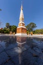 Backlit image, sunrise, pagoda, Thai temple, Buddhist religion, bright sky