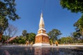 Backlit image, sunrise, pagoda, Thai temple, Buddhist religion, bright sky