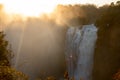 Sunset over Victoria Falls Royalty Free Stock Photo