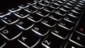 Backlit Keyboard Angle Royalty Free Stock Photo