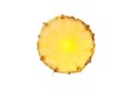 Backlit pineapple slice isolated Royalty Free Stock Photo