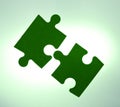 Backlit puzzle pieces - solution concept Royalty Free Stock Photo