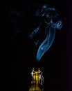 The Backlit smoke coming from bottle hd wallpaper . Royalty Free Stock Photo