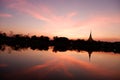 Backlit of thai temple in Khonkaen Thailand name Nong waeng