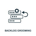 Backlog Grooming icon. Simple element from agile method collection. Filled Backlog Grooming icon for templates