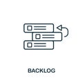 Backlog icon. Line style element from agile collection. Thin Backlog icon for templates, infographics and more