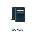 Backlog icon. Simple creative element. Filled monochrome Backlog icon for templates, infographics and banners