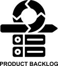 backlog, product backlog, requirement, agile, scrum, project management solid glyph icon