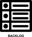 backlog, product backlog, to do, list, requirement, task list outline icon