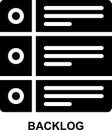 backlog, product backlog, to do, list, requirement, task list solid glyph icon