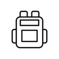 Backpack, bag icon. Simple line, outline vector elements of kindergarten icons for ui and ux, website or mobile application Royalty Free Stock Photo