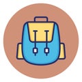 Backpack, bag Vector Icon which can easily edit