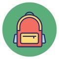 Backpack, baggage Vector Icon which can easily edit