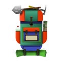 The backpack is built for travel - vector EPS 10