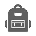 Backpack, camping, education, travel bag gray icon