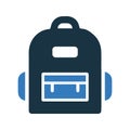 Backpack, camping, education, travel bag icon