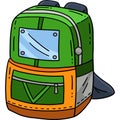 Backpack Cartoon Colored Clipart Illustration