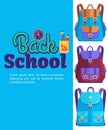 Backpack for Child School Stationery Accessories Royalty Free Stock Photo