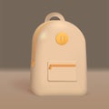 Workplace training. Vector beige object on a brown background.