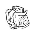 Backpack doodle, hand drawn vector doodle illustration of a backpack