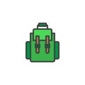 Backpack filled outline icon Royalty Free Stock Photo