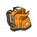 Backpack, hand drawn vector doodle illustration of a backpack