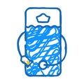 backpack hydrator flat icon doodle illustration Royalty Free Stock Photo