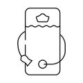 backpack hydrator line icon vector illustration flat Royalty Free Stock Photo