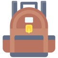 Backpack icon, High school related vector illustration