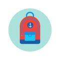 Backpack Icon Isolated Travel Baggage Rucksack