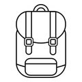 Backpack icon, outline line style