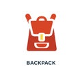 backpack icon. school concept symbol design, travel vector illus Royalty Free Stock Photo