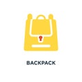 backpack icon. school concept symbol design, travel vector illus Royalty Free Stock Photo