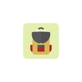 Backpack icon, Schoolbag. Vector illustration. EPS 10 Royalty Free Stock Photo