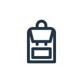 backpack icon vector from outdoor concept. Thin line illustration of backpack editable stroke. backpack linear sign for use on web Royalty Free Stock Photo