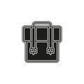 Backpack icon - vector school symbol - travel icon Royalty Free Stock Photo