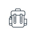 backpack icon vector from travel concept. Thin line illustration of backpack editable stroke. backpack linear sign for use on web Royalty Free Stock Photo